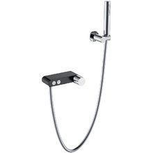 Смеситель Boheme Stick 123-BCR для ванны и душа, с душевым гарнитуром, Black diamond chrome