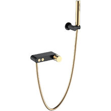Смеситель Boheme Stick 123-BG для ванны и душа, с душевым гарнитуром, Black diamond gold