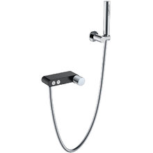 Смеситель Boheme Stick 123-BCR.2 для ванны и душа, с душевым гарнитуром, Black Touch chrome