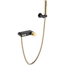 Смеситель Boheme Stick 123-BG.2 для ванны и душа, с душевым гарнитуром, Black Touch gold