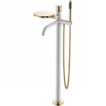 Смеситель Boheme Stick 129-WG.2 для ванны и душа, с душевым гарнитуром, White touch gold