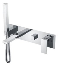 Смеситель для душа и ванны Boheme Qubic 474-2-CR, с душевым гарнитуром, цвет Chrome