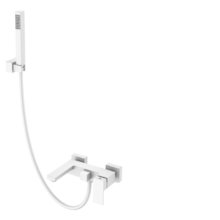 Смеситель для ванны и душа Boheme Qubic 473-MW, цвет Matt White