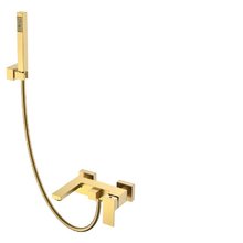 Смеситель для ванны и душа Boheme Qubic 473-MG, цвет Matt Gold