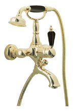 Смеситель Boheme Tradizionale 253 Nero для ванны, с душевым гарнитуром, золото