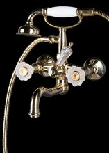 Смеситель Boheme Camelia 293-Camelia для ванны, с душевым гарнитуром, золото