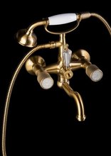 Смеситель Boheme Royal Crystal для ванны, с душевым гарнитуром, бронза, 313-Royal/CRST