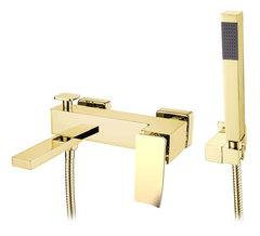Смеситель Boheme Q для ванны, с душевым гарнитуром, золото, 143-GG.2
