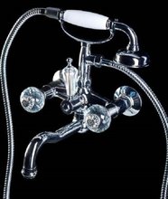 Смеситель Boheme Flora 273-FL для ванны, с душевым гарнитуром, хром