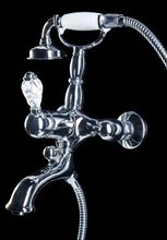 Смеситель Boheme Crystal 263-CRST для ванны, с душевым гарнитуром, хром