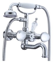 Смеситель Boheme Brillante 353 Presente для ванны, с душевым гарнитуром, хром