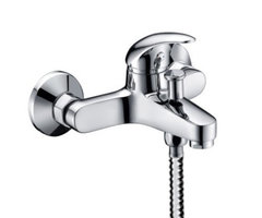 Смеситель WasserKRAFT ISEN 2601 для ванны и душа с коротким изливом, с душевым гарнитуром, хром