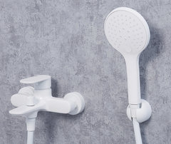 Смеситель WasserKRAFT для ванны и душа, цвет белый Soft-touch, 8501