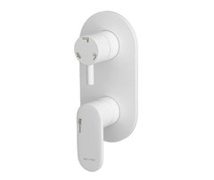 Смеситель скрытого монтажа WasserKRAFT для ванны и душа, цвет белый Soft-touch, 8571