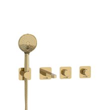 Смеситель WasserKRAFT Ems 7600 A7651.303.305.280.197.207, для ванны и душа, цвет золото глянцевое