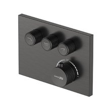 Cмеситель термостатический Wiese 8458 Thermo, для ванны и душа, PVD-покрытие, вороненая сталь, gunmetal