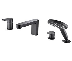 Смеситель на борт ванны WasserKRAFT 7455, на 4 отверстия, черный