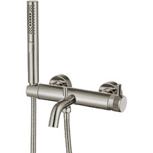 Смеситель Allen Brau Priority 5.31D10-BN для ванны и душа, с душевым гарнитуром, цвет никель брашированный