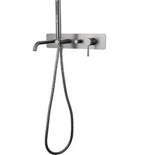 Смеситель Allen Brau Priority 3.0 5.31A05-MG для ванны и душа, с душевым гарнитуром, цвет графит брашированный