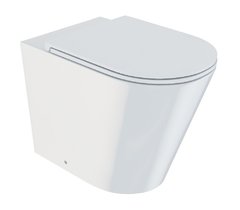 Приставной безободковый унитаз Iddis Calipso CALRDSEi26 Rimless, крышка микролифт, белый