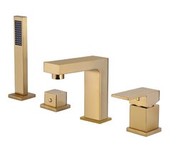 Смеситель Abber Daheim AF8213G, на борт ванны, золото матовое