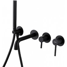 Смеситель для ванны и душа Abber Wasser Kreis AF8130B, с душевым гарнитуром, цвет черный матовый