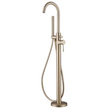 Смеситель Abber Wasser Kreis AF8115G для ванны, напольный, золото матовое