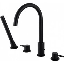 Смеситель Abber Wasser Kreis AF8113B на борт ванны, цвет черный матовый