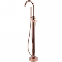 Смеситель для ванны и душа Abber Wasser Kreis AF8115RG, напольный, цвет золото розовое