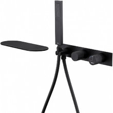 Смеситель для ванны и душа Abber Rund AF8731B, с душевым гарнитуром, цвет черный матовый