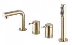 Смеситель Abber Emotion AF8813G для ванны, на борт ванны, золото