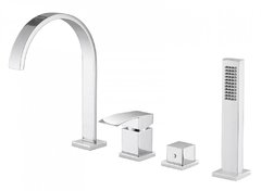 Смеситель Abber Wasserfal для ванны, на борт ванны, хром, AF8613