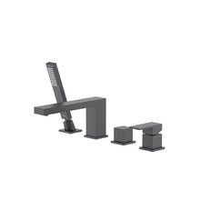 Смеситель Aquatek Либра AQ1648MB на борт ванны, цвет черный матовый