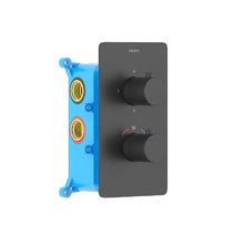 Смеситель Aquatek Европа AQ1393MB для ванны и душа, термостатический, на 3 потребителя, цвет черный матовый