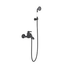 Смеситель Aquatek Классик AQ1549MB для ванны и душа, с душевым гарнитуром, цвет черный матовый