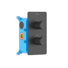 Смеситель Aquatek Европа AQ1392MB для ванны и душа, термостатический, на 2 потребителя, цвет черный матовый