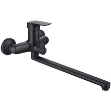 Смеситель для ванны и душа Aquatek Вега AQ1042MB, цвет черный матовый