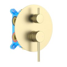 Смеситель Aquatek Европа AQ1347BG, для ванны и душа, золото шлифованное