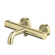 Смеситель Aquatek Европа AQ1343BG, для ванны и душа, термостатический, золото брашированное