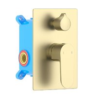 Смеситель Aquatek Оберон, AQ1246BG, для ванны и душа, золото шлифованное