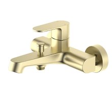 Смеситель Aquatek Оберон AQ1240BG, для ванны и душа, золото шлифованное