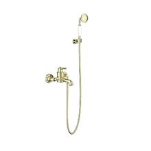 Смеситель Aquatek Классик AQ1549PG для ванны и душа, с душевым гарнитуром, цвет золото полированное