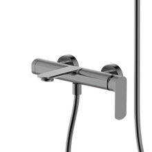 Смеситель Aquame Monza AQM6312GM, для ванны и душа, с душевым гарнитуром, цвет металл