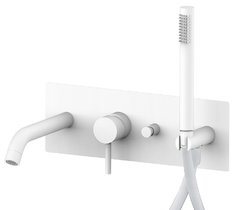 Смеситель Paffoni Light LIG001BO для ванны и душа, белый матовый