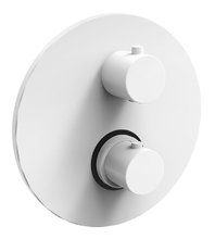 Смеситель Paffoni Light LIQ013BO для ванны и душа, термостатический, встраиваемый, с внутренней частью, белый матовый