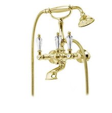 Смеситель Cezares DIAMOND-VD-03/24-Sw для ванны, золото, ручки Swarovski