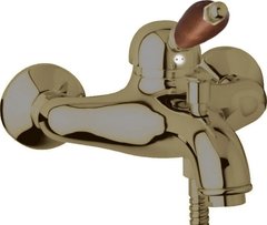 Смеситель Cezares ELITE-VM-02-Nc для ванны и душа, бронза, ручка орех
