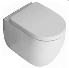 Приставной унитаз Kerasan Flo, белый глянцевый, 311401