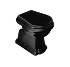 Унитаз напольный Kerasan Retro 101104 nero слив в стену, цвет черный глянцевый