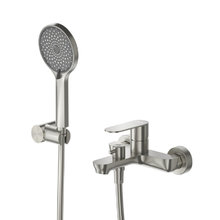 Смеситель для ванны и душа Cezares STYLUS-VD-IN, с душевым гарнитуром, сатин